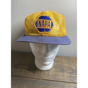 Napa Auto Parts Louisville KY VintageHat Cap Yellow Mesh Snapback VIntage RARE